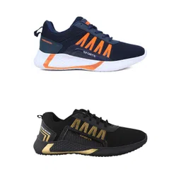 Spotwalk Men Set Of 2 Mesh All-Rounder Running Shoes