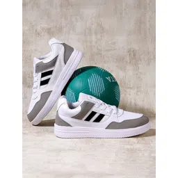 Spotwalk Men Synthetic Leather Round Toe Sneakers Casual Shoes