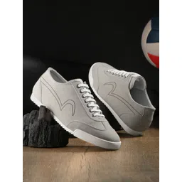 SPYKAR Men Textured Comfort Insole Contrast Sole Lace-Ups Sneakers