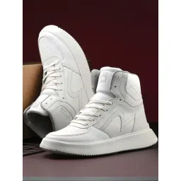 Spykar Men's EDYSSON White Ankle High Sneakers