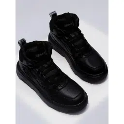 Spykar Men's Vasco Black Casual Sneakers