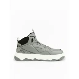 Spykar Men's VASCO Grey Ankle High Sneakers