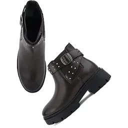 STUDDED CHUNKY CHELSEA BOOTS FOR WOMEN