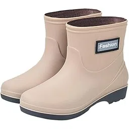 STYLEHEAVEN Women Mid Calf Rain Boots Stylish for Backpacking Camping Outdoor Activities 39