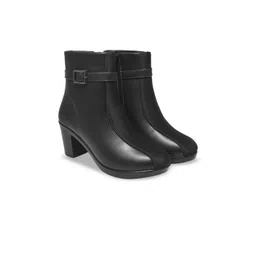 Stylestry Women Casual Block-Heeled Monk Boots