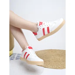 Stylestry Women Striped Sneakers