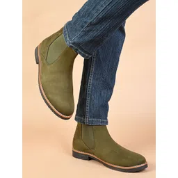 Styli Men Faux Suede Chelsea Boots