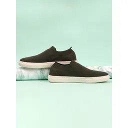 Styli Men Woven Design Slip-On Sneakers