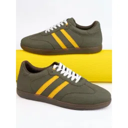 Styli Men's Olive Casual Sneakers