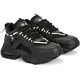 Stylish & Comfortable Casual Shoes for Men & Women | Lightweight Sneakers | Breathable Walking & Running Shoes Black