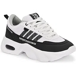 Stylish & Comfortable Casual Shoes for Men & Women | Lightweight Sneakers | Breathable Walking & Running Shoes Black