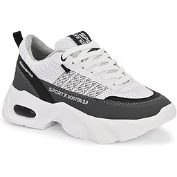 Stylish & Comfortable Casual Shoes for Men & Women | Lightweight Sneakers | Breathable Walking & Running Shoes Grey