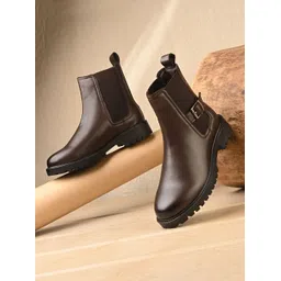Stylish Black Buckle details Trendy Casual Boots for Women Boots For Women