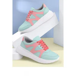 Stylish Green Running Sneakers & Comfortable Walking shoe (S5501) Sneakers For Women