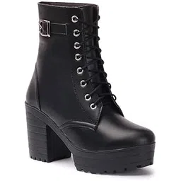 Stylish Short Height Black Boot For Women
