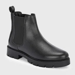 Stylish Textured Ankle Length Versatile Boots For Women