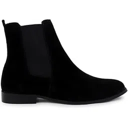Suede Leather Chelsea Boots for Men | High Ankle Boots, Soft Cushioned Insole, Slip-Resistance, Arch Support & Shock Absorption