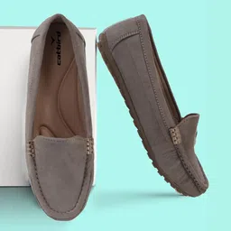 Suede Leather Slip-On Loafers For Women