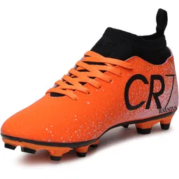 Synthetic HardGround Dual Color TPU Sole Orange Football shoes Football Shoes For Men