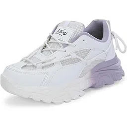 Synthetic Leather Lace Up Casual Sneaker Shoes for Women and Girls