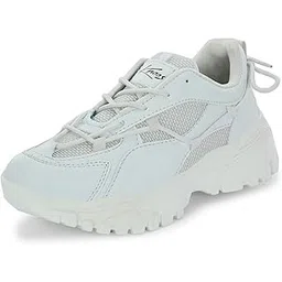 Synthetic Leather Lace Up Casual Sneaker Shoes for Women and Girls