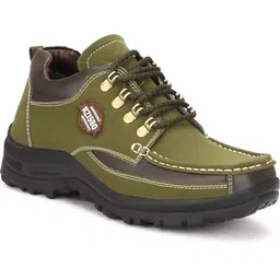 Synthetic Leather Lightweight Comfortable Trendy Walking Hiking Trekking Lace Up Boots For Men