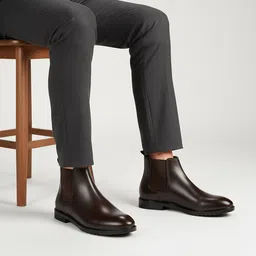 Synthetic Leather Lightweight Comfortable Trendy Walking Outdoor Slip On Chelsea Boots For Men