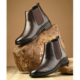 Synthetic Leather Lightweight Comfortable Trendy Walking Outdoor Slip On Chelsea Boots For Men