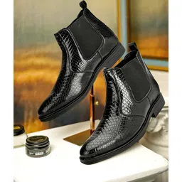 Synthetic Leather Lightweight Comfortable Trendy Walking Outdoor Slip On Chelsea Boots For Men