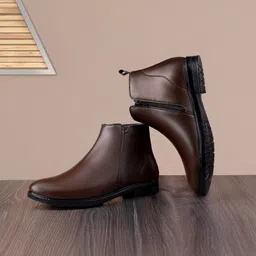 Synthetic Leather Lightweight Comfortable Trendy Walking Outdoor Slip On Chelsea Boots For Men