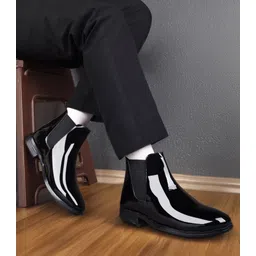 Synthetic Leather Lightweight Comfortable Trendy Walking Slip On Chelsea Boots Boots For Men