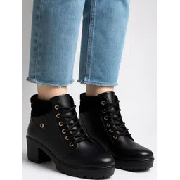 SZN Round Toe PU Regular Boots