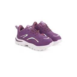 SZN Women Purple Lace-Up Sneakers