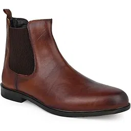 Tan Leather Chelsea Boots for Men
