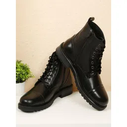 Teakwood Leathers Leather Mid-Top Biker Boots