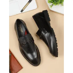 Teakwood Leathers Men Leather Slip-On Sneakers