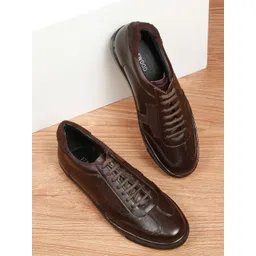 Teakwood Leathers Men Leather Sneakers