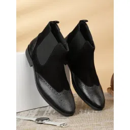 Teakwood Leathers Men's Black Chelsea Boots