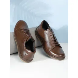 Teakwood Leathers Men's Brown Casual Sneakers