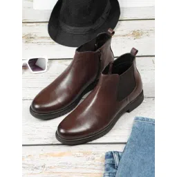 Teakwood Leathers Men's Brown Chelsea Boots