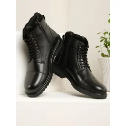 Teakwood Leathers Solid Buckle Detail Leather Boots