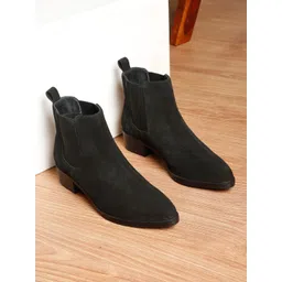 Teakwood Leathers Women Round-Toe Casual Chelsea Boots