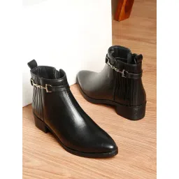 Teakwood Leathers Women's Black Casual Boots