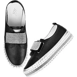 Textured Round Toe Lightweight Casual Espadrilles Loffer Shoes for Womens and Girls