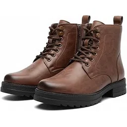 The FORTRESS Mens Casual Solid Ankle Boots | High Tops, Waterproof Protection, Comfortable Fit, Trekking & Hiking, Fashion, Stylish Boots