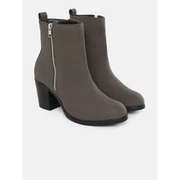 The Roadster Life Co. Women Textured Block Heel Boots