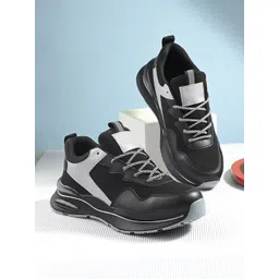 The Roadster Lifestyle Co. Men Black & Grey Colourblocked Comfort Insole Sneakers