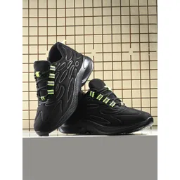 The Roadster Lifestyle Co. Men Black Self-Design Lightweight Sneakers