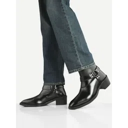 The Roadster Lifestyle Co Men Block-Heeled Boots