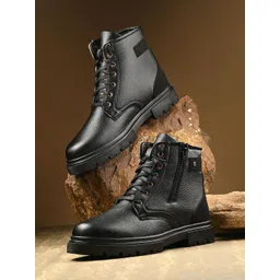 The Roadster Lifestyle Co Men Block-Heeled Hiking Boots